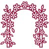 Traubogen aus Blumen für Hochzeitsfloristik