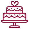Hochzeitstorte auf Ständer für Hochzeitstorte
